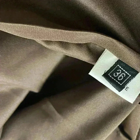 Vintage 70s Brown Leather Pencil Skirt EU 36 XXS - Picture 4 of 14